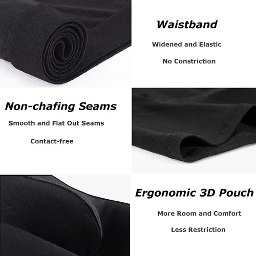 Miniatura 5 de Robesbon Calzoncillos tipo bóxer de algodón transpirable para hombre, paquete de ropa interior elástica suave