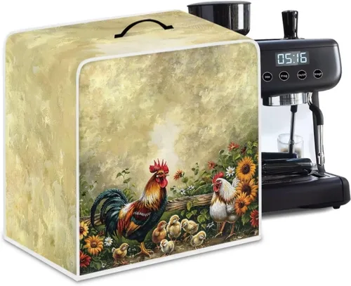 Miniatura 9 de DISNIMO Cubierta antipolvo para cafetera de mariposa azul, fundas para máquina de hacer café de cocina con mango superior, cubierta
