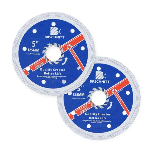 Miniatura 34 de Hoja de sierra de porcelana de diamante superfina con dientes en X, 2 piezas de 3 pulgadas (2.953 in) x eje de 3/8 pulgadas (0.394 in), disco