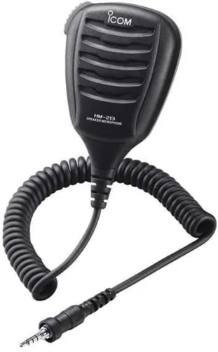 Icom HM-213 Altavoz Flotante Impermeable / Micrófono, Negro, Talla única