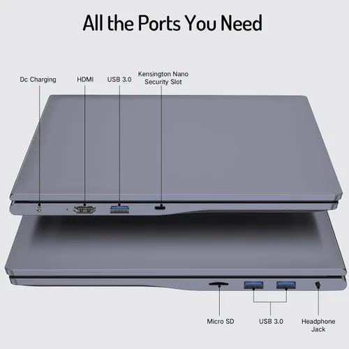 Miniatura 5 de DERE Laptop de 14 pulgadas, cupón de PC para juegos, 8 GB de RAM 256 GB SSD, pantalla IPS FHD+ 1920 x 1200 N5805 Win11, HDMI y Wi-Fi