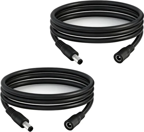 Cable de extensión de alimentación CC de 0.217 in x 0.083 in 3.3FT macho a hembra 12V/24V 14AWG DC Cable de conexión para CCTV Amplificadores de