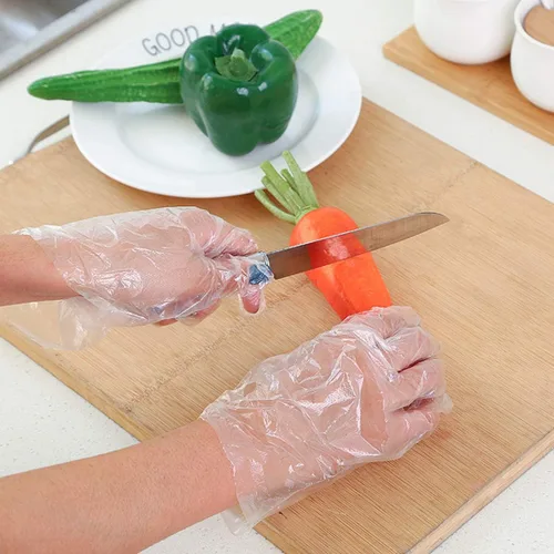 Miniatura 5 de HLIN 1500 guantes de plástico desechables – Guantes de preparación de alimentos desechables transparentes para servicio de alimentos, limpieza