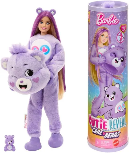 Miniatura 9 de Barbie Cutie Reveal Care Bears Series - Muñeca y accesorios con disfraz de Oso Gruñón y 10 sorpresas, incluyendo cambio de color y Mini Oso