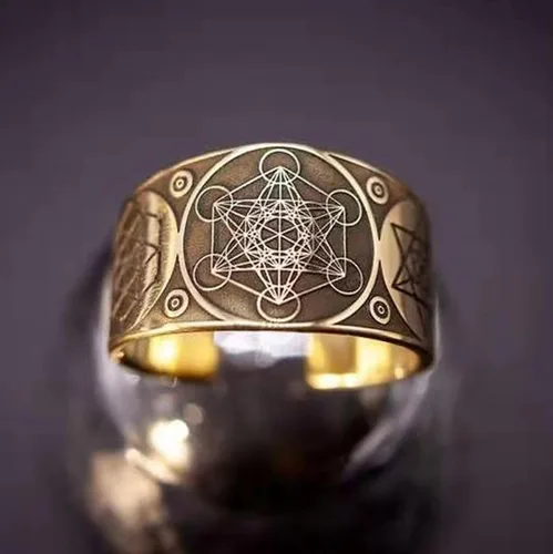 Miniatura 6 de XHBTS Metatrons - Collar de acero inoxidable para arcángel, metatrón, declaración de protección con dije de acero inoxidable ahuecado para cadena