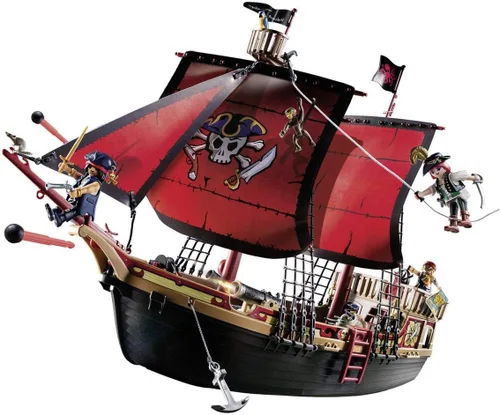 Miniatura 7 de Playmobil 70411 Pirates - Barco pirata flotante grande con cañón