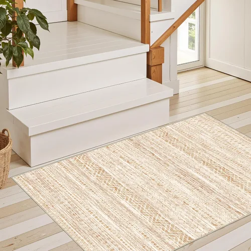 Miniatura 7 de Miukiki Alfombra marroquí lavable de 2 x 3 pies para sala de estar, antideslizante, plegable, grande y suave, para comedor y dormitorio