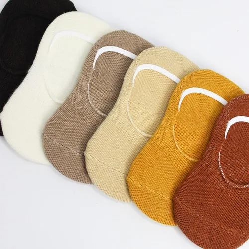 Miniatura 5 de Calcetines invisibles para bebés, 6 pares, calcetines para recién nacidos, algodón antialérgico, calcetines tobilleros de corte bajo para niños