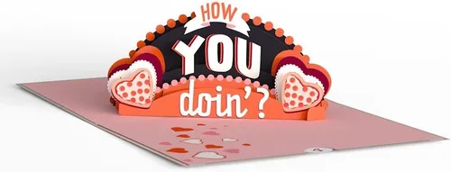 Miniatura 5 de Lovepop Friends 'How You Doin?' - Tarjeta de San Valentín desplegable de 5 x 7 pulgadas, tarjeta de felicitación 3D emergente para novia, cónyuge