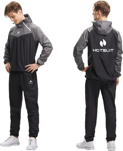 Miniatura 8 de HOTSUIT Traje de sauna para hombre, chaqueta de sauna, pantalón, gimnasio, entrenamiento, trajes de sudor