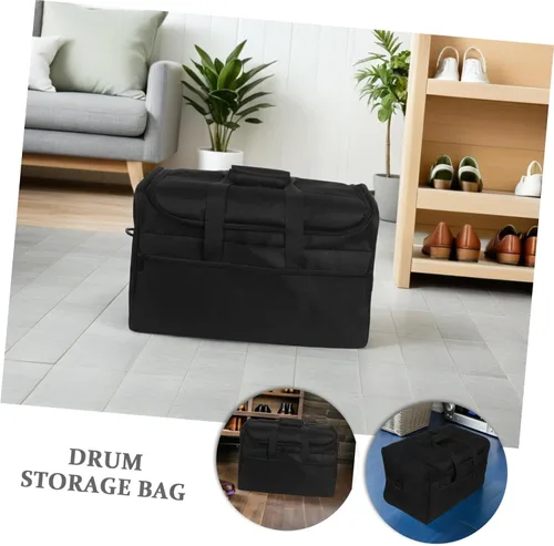 Miniatura 8 de Bolsa de tambor resistente con diseño simple de cremallera, bolsa de tambor de tela Oxford para cajón y accesorios, conveniente estuche