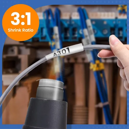 Miniatura 7 de Etiquetas termocontraíbles industriales compatibles de repuesto para DYMO 18055 Tubo de 1/2 pulgada para DYMO Rhino 5200 4200 5000 6000