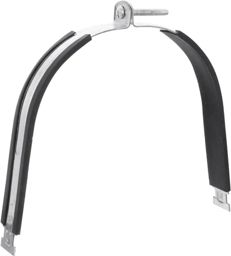 Miniatura 11 de uxcell Abrazadera de amortiguador de goma para tubo de 2 pulgadas, abrazadera de tubo de acero rígida para montar tubos PEX a canales de puntal