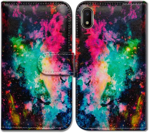 Miniatura 19 de Bcov Funda tipo cartera para Galaxy A10e, con diseño de bandera americana retro con tapa para Samsung Galaxy A10e Retro American Flag