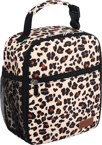 Miniatura 9 de Femuar Bolsa de almuerzo para hombres, mujeres y adultos, pequeña para oficina, trabajo, picnic, bolsa de almuerzo portátil reutilizable, color negro