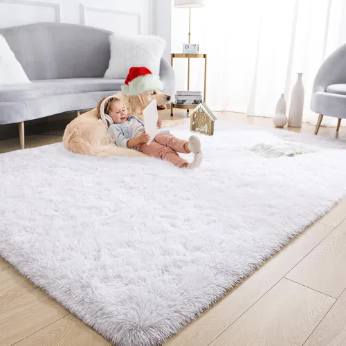 Miniatura 16 de Alfombra Corredor Suave de Pelo Largo para Dormitorio, 2 x 6 pies, alfombras esponjosas con parte inferior antideslizante para pasillo, junto a