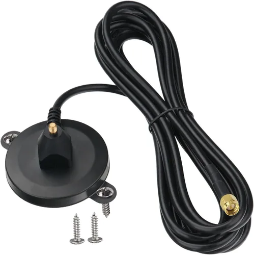 Miniatura 3 de Bingfu Alta ganancia 10dBi 0.14 oz LTE Base magnética celular MIMO SMA antena macho con cable RG58 compatible con 4G LTE Router CPE inalámbrico