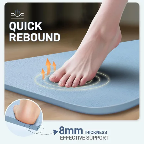 Miniatura 4 de Foldable Yoga Mat for Travel 72"x 32"x 0.32"Inch, 8mm Thick Folding Exercise Mat, Outdoor Non-slip Pilates Mat for Women & Men, Wide Yoga Mat