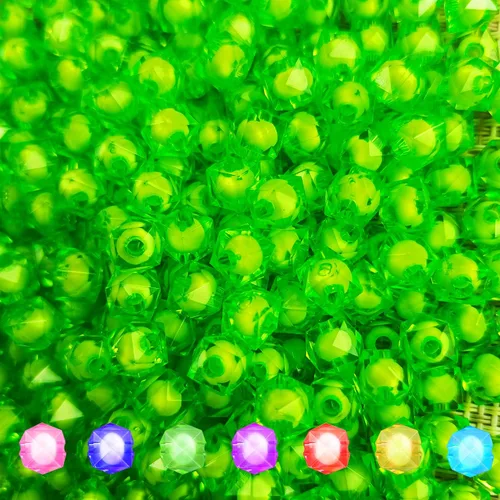 Miniatura 15 de Cubo de 400 cuentas espaciadoras de cristal cuadradas transparentes facetadas de 0.315 pulgadas (0.315 in), cuentas redondas
