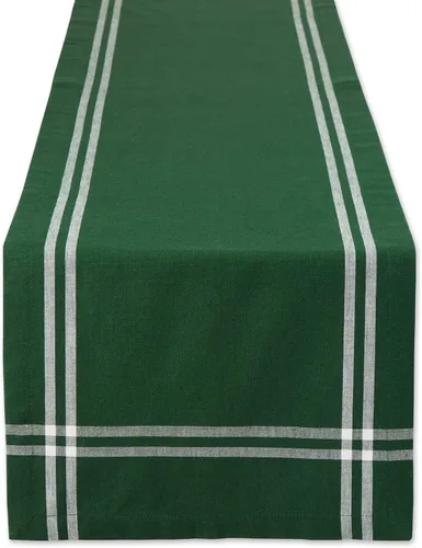 Miniatura 12 de DII Colección de Mesa de Comedor de Rayas Francesas Camino de Mesa Estilo Granja, 14x72 Pulgadas, Gris Pardo/Negro