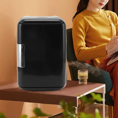 Miniatura 2 de Bewinner Mini refrigerador y calentador de latas de 4L y 6 latas, refrigeradores pequeños, congelador portátil para cuidado de la piel, refrigerador