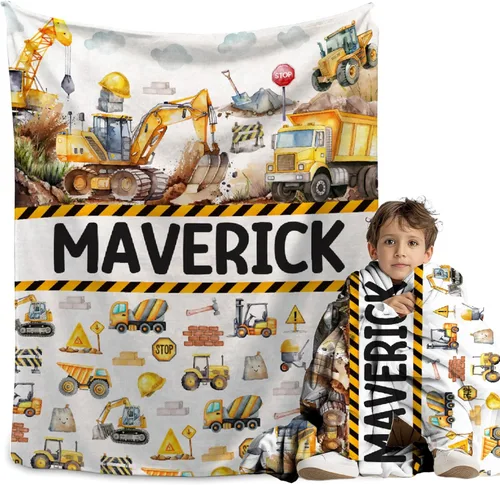 Miniatura 34 de Manta personalizada de bosque azul para niños y niñas, manta personalizada de animales salvajes, regalos para bebé, vaca, guardería, mantas