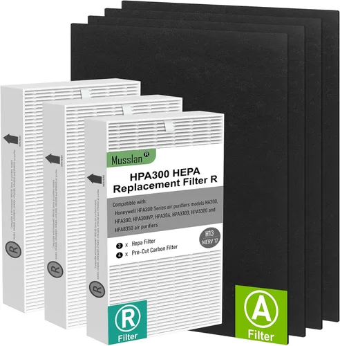 Miniatura 8 de Filtro HEPA HPA300 de repuesto compatible con purificador de aire Honeywell serie HPA300, HPA300, HPA304, HPA8350, HPA300VP, HPA3300b, HPA5300, 3
