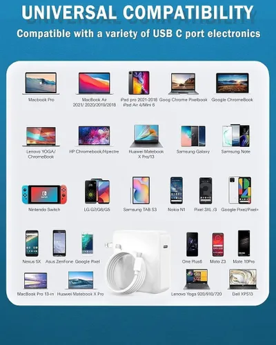 Miniatura 6 de Cargador Mac Book, 100W, USB C, reemplazo para MacBook Pro 16, 15, 14, 13 pulgadas, MacBook Air de 13 pulgadas, iPad Pro