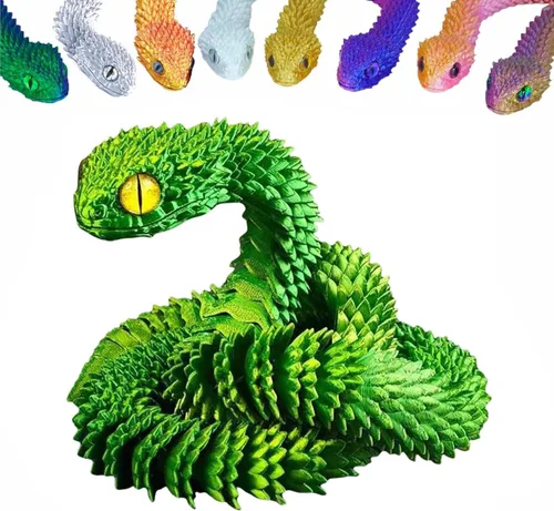 Miniatura 17 de Conjunto de Animales Impresos en 3D Juguetes de Serpiente Impresos en 3D Juguete Fidget Articulado Flexible Impreso en 3D Animales Impresos en 3D