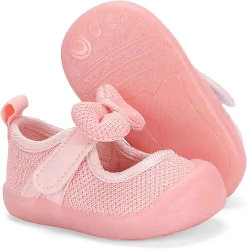 Miniatura 5 de Zapatos de bebé para niño y niña, zapatos de malla transpirable para caminar, suela de goma antideslizante, zapatos de cuna para primeros pasos