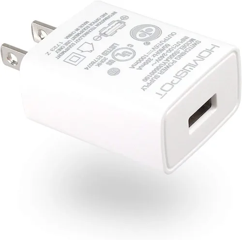 Miniatura 2 de Cargador de pared USB certificado UL 5V1A enchufe en la puerta Adaptador de CA de alimentación de viaje oficina uso doméstico - 1 paquete blanco