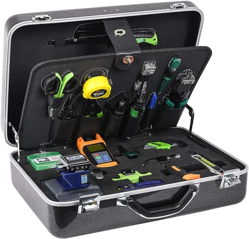 Miniatura 2 de FTTH ToolKit TFS-40D KomShine Kit de herramientas de empalme de fusión de fibra óptica con medidor de potencia de fibra óptica y localizador