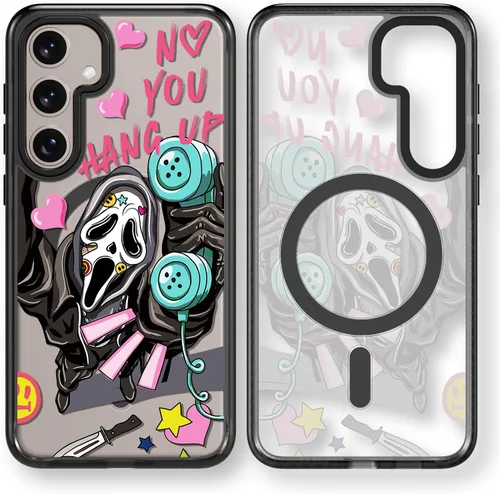 Miniatura 236 de Rosarnnah Funda compatible con Samsung Galaxy S24 Ultra, bonita estética, a la moda, divertida funda con estampado de gatito y gato, duradera a