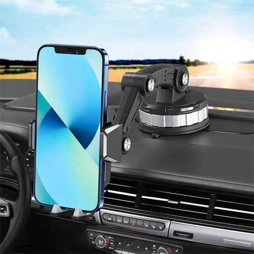 Miniatura 7 de Soporte de teléfono para automóvil, soporte de teléfono mejorado giratorio de 360° con ventosa para salpicadero, parabrisas, universal para iPhone