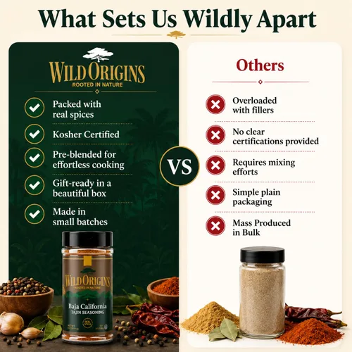 Miniatura 3 de Wild Origins Caja de regalo de condimentos multiusos premium, paquete de 4, sin OMG, mezclas de especias, ingredientes auténticos, esenciales