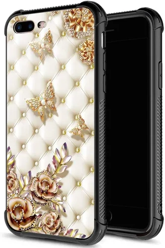 Miniatura 45 de ZHEGAILIAN Funda para iPhone 7/8 Plus, protección de grado militar, esquinas a prueba de golpes, funda antiarañazos para iPhone 7/8 Plus, girasol