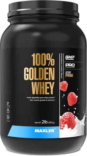 Maxler 100% proteína de suero de leche dorada – 0.88 oz de proteína de suero de alta calidad en polvo por porción – Pre, post e intra entrenamiento