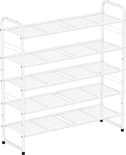 Miniatura 14 de SUFAUY - Estante para zapatos apilable de 2 niveles, zapatero para entrada, con gran capacidad, organizador de calzado para dormitorio, rejilla