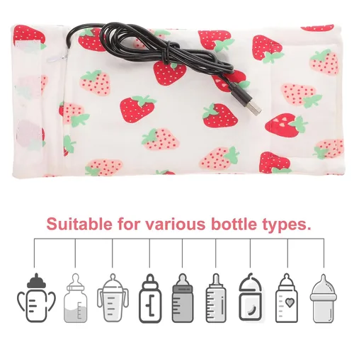 Miniatura 4 de Bolsa calentadora de botellas portátil USB para viajes, cubierta compacta de calefacción de leche con distribución uniforme del calor