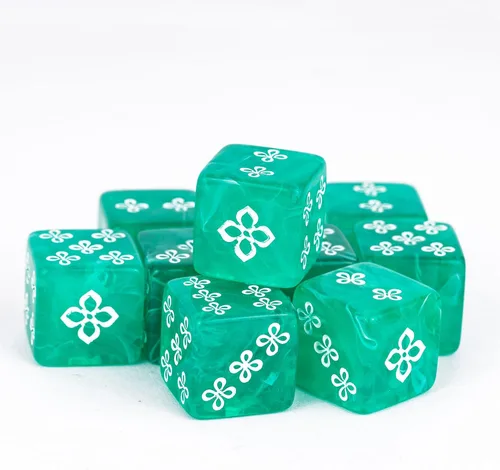 Miniatura 19 de Juego de 10 dados D6 de 16 mm, juego de dados blancos de 6 lados para juegos de mesa RPG A-white