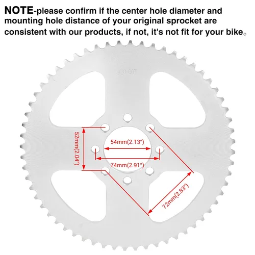 Miniatura 3 de YOXUFA Go Kart Sprocket 48t # 40/41/420 Piñón de transmisión trasera de cadena con 2-1/8 "2.126 in de diámetro para Mini Bike Go Kart Carros 8