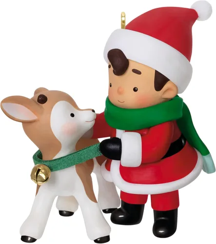Miniatura 9 de Adorno navideño Hallmark Keepsake 2023, Papá Noel joven, regalos para coleccionistas de Santa