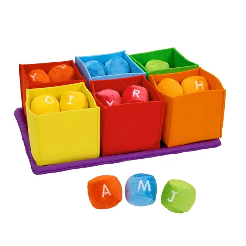 Miniatura 5 de ABC - Bolas clasificadoras con cajas, 26 bolas de felpa y 6 cajas blandas