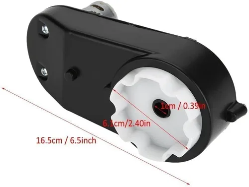 Miniatura 5 de Motor para niños, RS390 6V/12V 12000‑20000RPM de alto par eléctrico, caja de engranajes, accesorios para niños, piezas de repuesto para automóviles