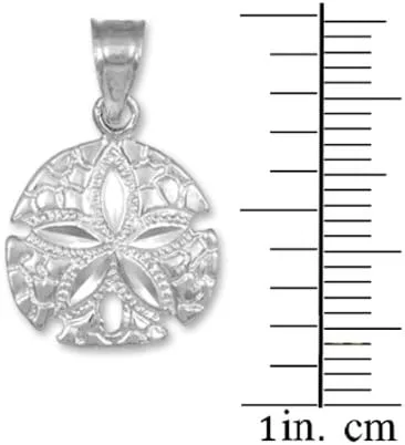 Miniatura 2 de Colgante de oro blanco pulido con estrella de mar de 10 k, Oro blanco, No es una piedra preciosa