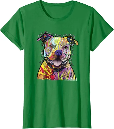 Miniatura 35 de Beware Of Pit Bulls, Dean Russo Pitbull Original - Camiseta para amantes de los perros, Negro