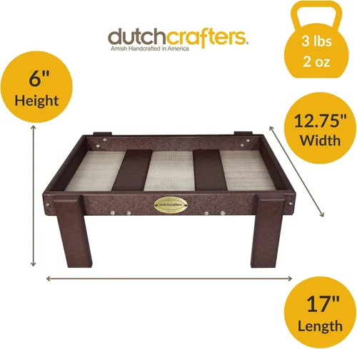 Miniatura 2 de Comedero para pájaros de plataforma DutchCrafters Amish hecho en Estados Unidos, comederos de pie libres para pájaros silvestres al aire libre