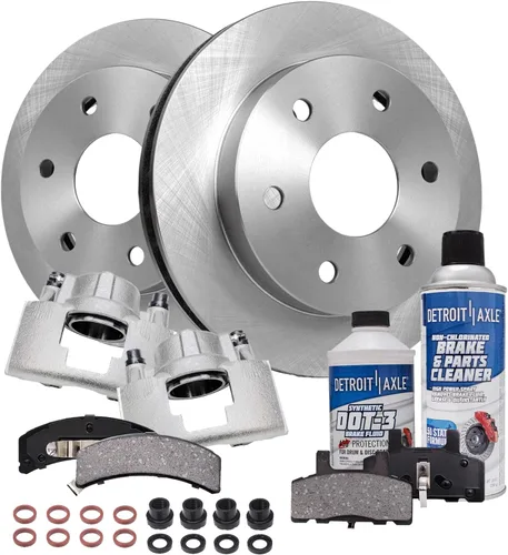 Miniatura 53 de Detroit Axle - Rotores de freno para Jeep Compass 2015-2022 Renegade 2016-2022 Fiat 500X 2016-2022, 2018, 2019, 2020, 2021. Reemplazo de rotores