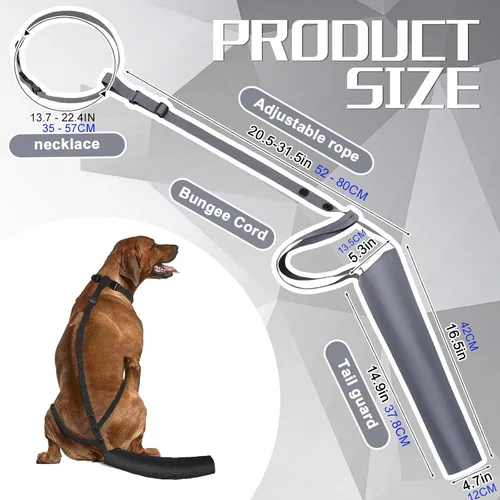 Miniatura 2 de 2 fundas protectoras de cola de perro para heridas, colas de perros curan manga, cuidado de heridas de perro para perros medianos y grandes