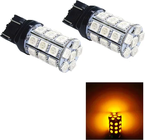 Miniatura 11 de PA LED 2 piezas 13SMD T20 7443 azul auto LED bombilla 12V para señal de giro lateral marcador de parada luz trasera